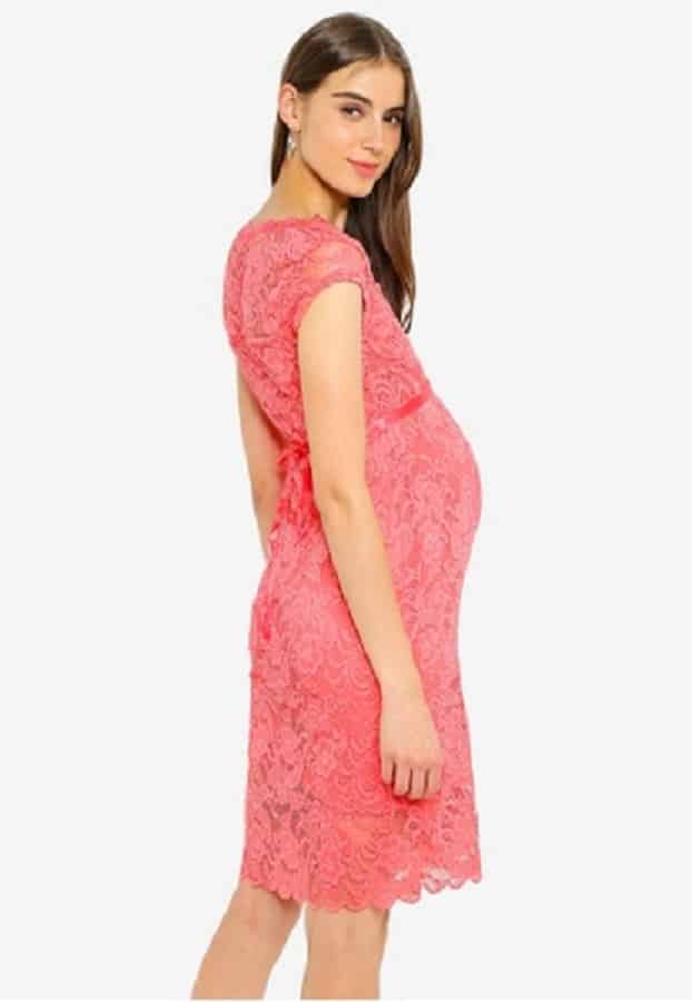 Maternity Dress Coral Mamalicious Mivane